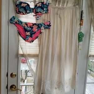 Victoria Secret Bikini & Maxi skirt Cover up. NWT